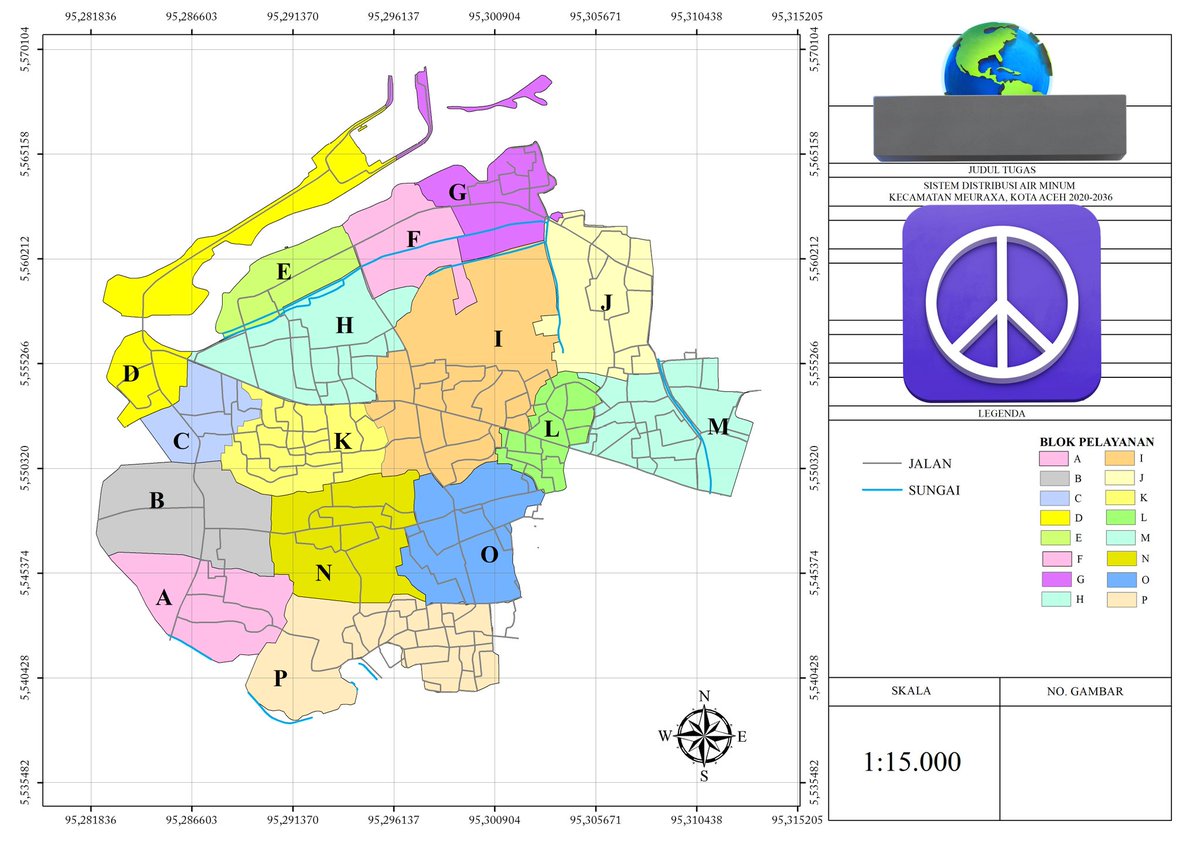 mindyourbae's tweet image. Jasa dan joki membuat peta ArcGIS, ArcMap, Google Earth, digitasi.
Contoh: Peta Blok Pelayanan &amp;amp; Jaringan Distribusi Air Minum/Bersih di Kecamatan Meuraxa, Kota Aceh.
#arcgis
#arcmap
#GIS
#MAP
#Digitasi
#Googleearth