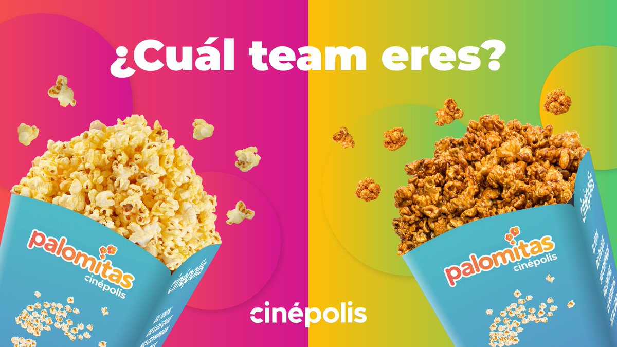 Pregunta seria 👀🍿
 ¿dulce o salado para ver pelis?
Te leemos 👇
#TeamPalomitas #Cinépolis