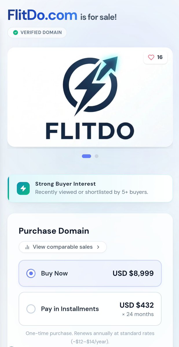 ahmad_alhazem's tweet image. 🚀 Domain Available

FlitDo.com

A short, catchy, and highly brandable .com domain suitable for:

Tech startups

Mobile apps

Delivery or mobility services

💼 Available for acquisition
📩 DM for details or offers

#domains #startup #branding