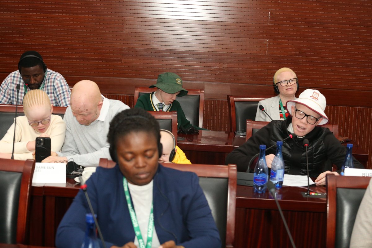 acerwc's tweet image. Mwape Chipampa, a child representative from Zambia, delivered a powerful reflection on the lived experiences of children with #albinism, highlighting persistent challenges across schools, communities, and healthcare systems.

#ACERWC47 #AfricaFit4Children