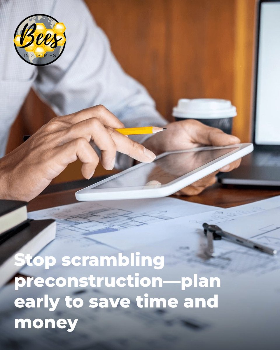 BeesIndustries's tweet image. Preconstruction doesn't have to be a scramble. Start early, map out milestones, and use tech to keep your team aligned. Turn chaos into a clear plan that saves time and money.

beesindustries.com #BiggieBee #projectmanager #commercialconstruction #homeinspector