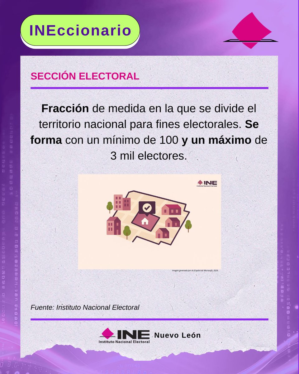13JDENL's tweet photo. La sección que te corresponde está en tu credencial y te permite identificar el lugar donde se instalará tu casilla. Conoce tu distrito aquí: 👉

https://t.co/1VxGKOQDWm. https://t.co/tkU4PMOcaV