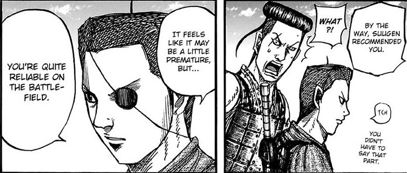 ShinMv7's tweet image. Shuugen recommended him Shousa would have done the same…

#Kingdom
#キングダム