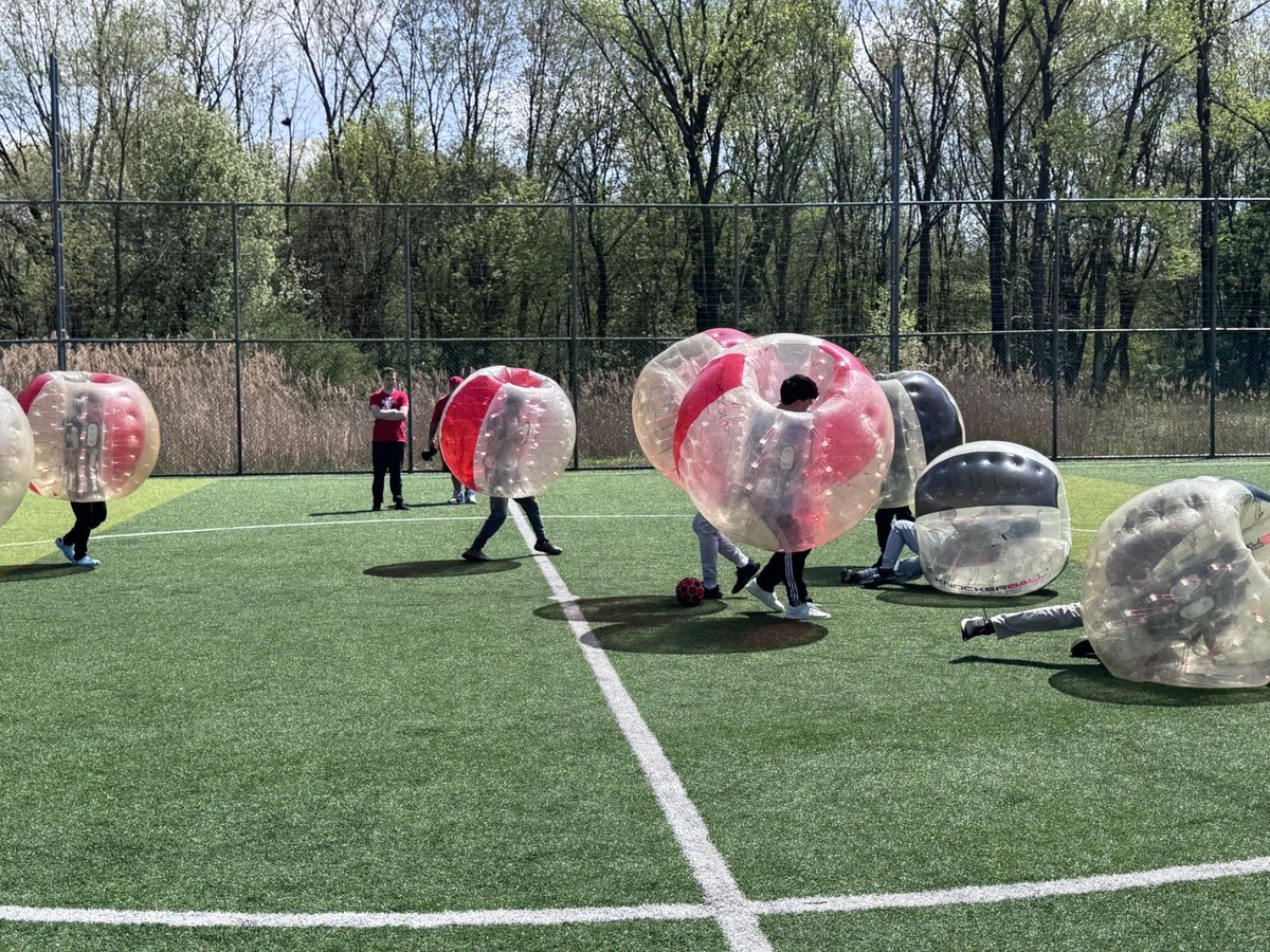 EdepAcademy's tweet photo. Score! ⚽️💨

Things got a little bouncy this past Saturday at Edep Academy! We took over the field for an epic Bubble Soccer showdown, and let’s just say the competition was as high as the laughs. https://t.co/EQYlD6odZn