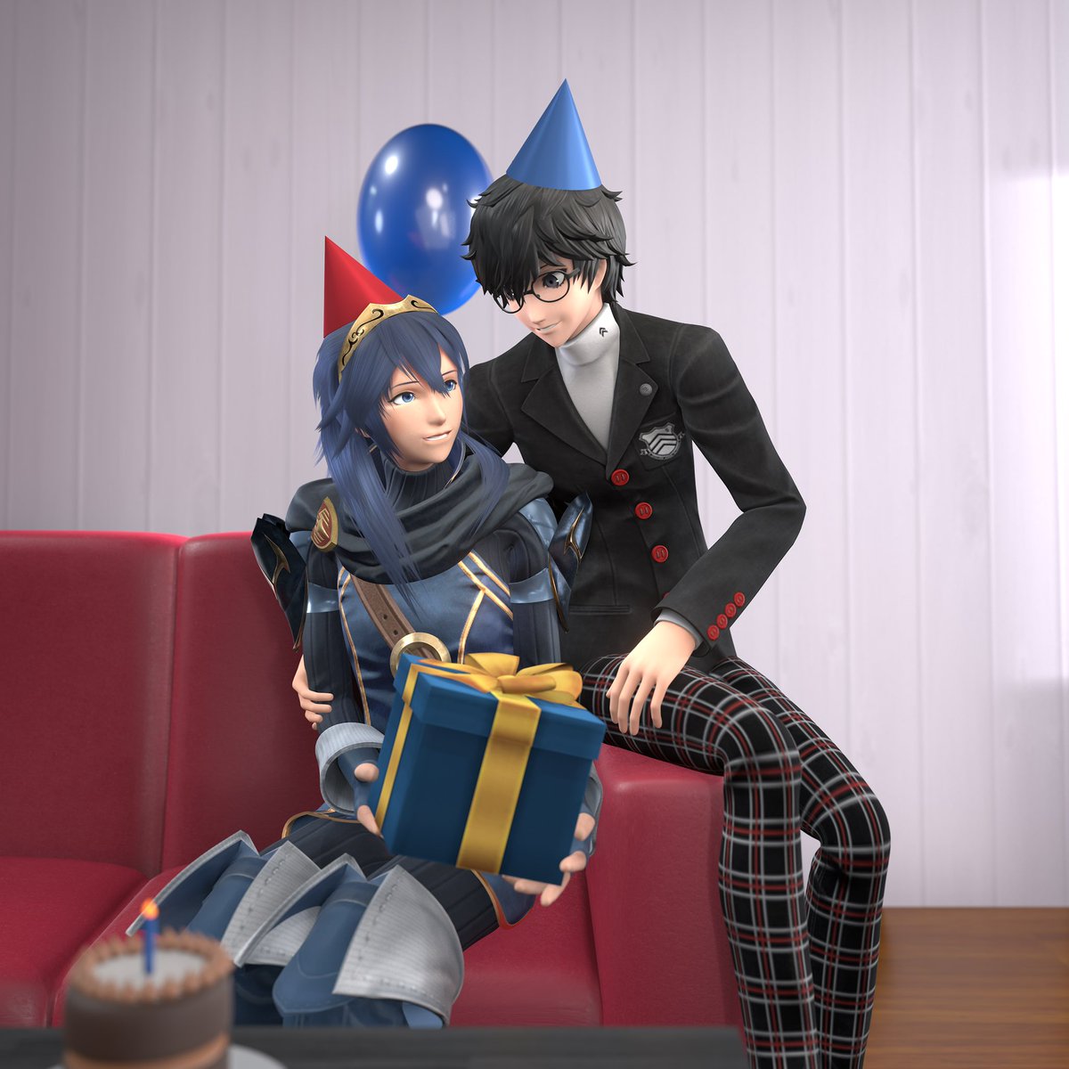 LucyRenMifi's tweet image. Seems that a very special someone has gotten Lucina a gift for her very special day… 🥹💙🖤

Lucina with Joker on her birthday piece done by @coolygug! Thanks so much as always~

#Lucina #Joker #Persona5 #FireEmblem