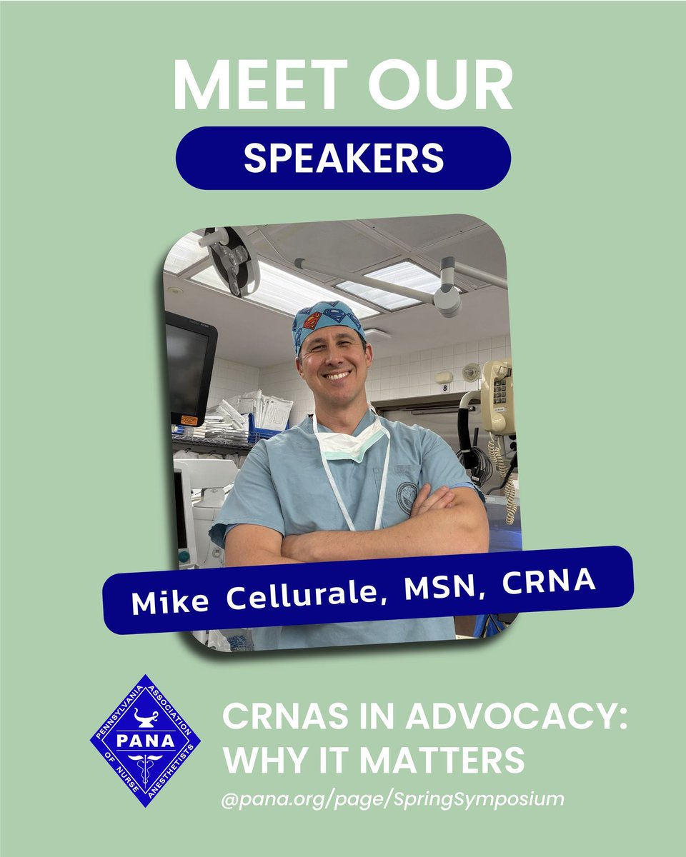 PANACRNA's tweet photo. Remember Mike Cellurale from #CRNAWeek? After his first @aanacrna #AANAMYA in 2025, the political junkie became PANA Federal Political Director. Don't miss #CRNAadvocacy with Mike at PANA's #SpringSymposium @hotelhershey: https://t.co/F67piBPZjm
#CRNAinPA https://t.co/i2xRMkEECW
