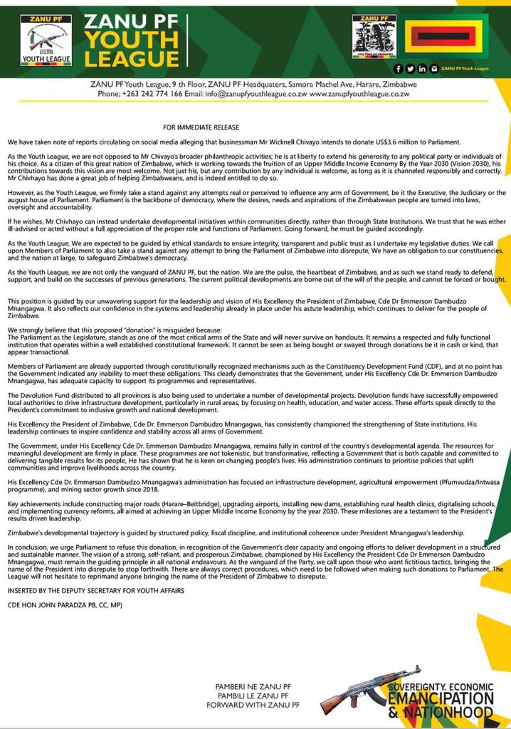 🇿🇼 ZANU PF PATRIOTS 🇿🇼 tweet media