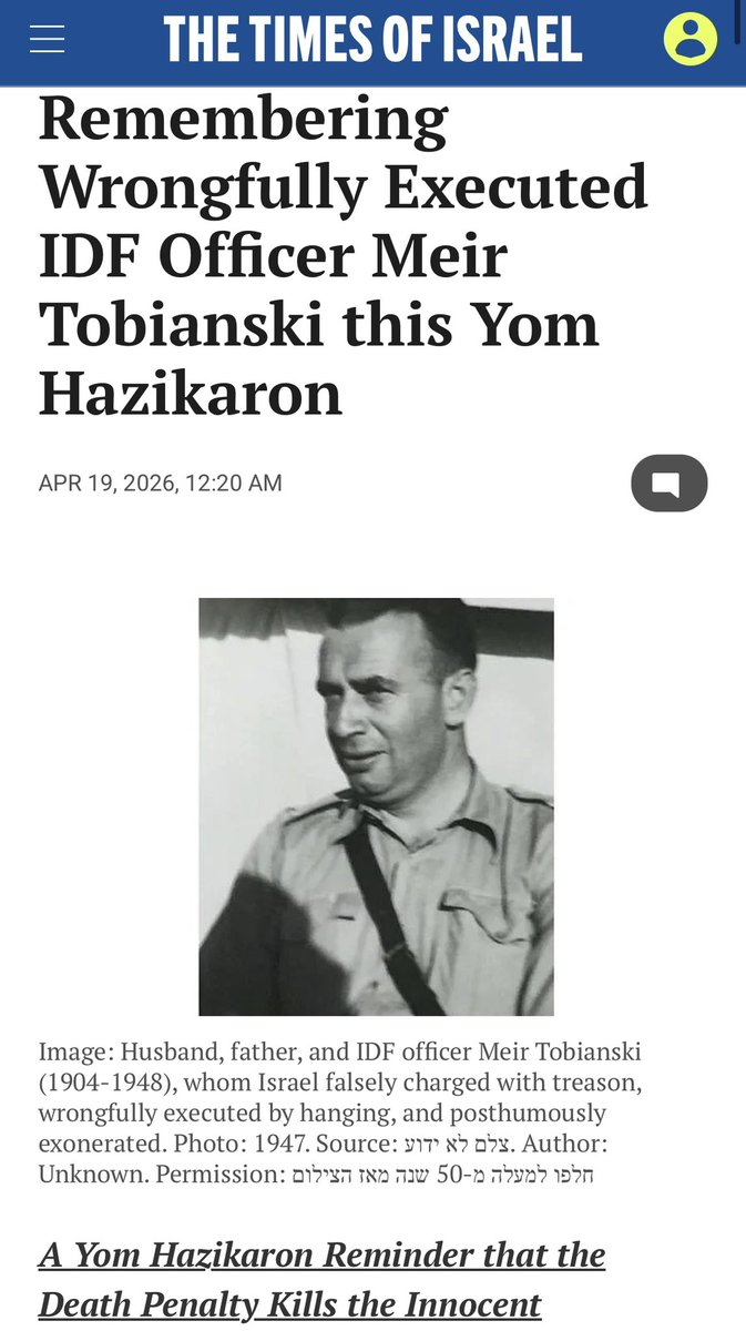 Jews4Abolition's tweet image. #Yomhazikaron #IsraeliMemorialDay #MemorialDay #Israel #DeathPenalty open.substack.com/pub/lchaimjews…