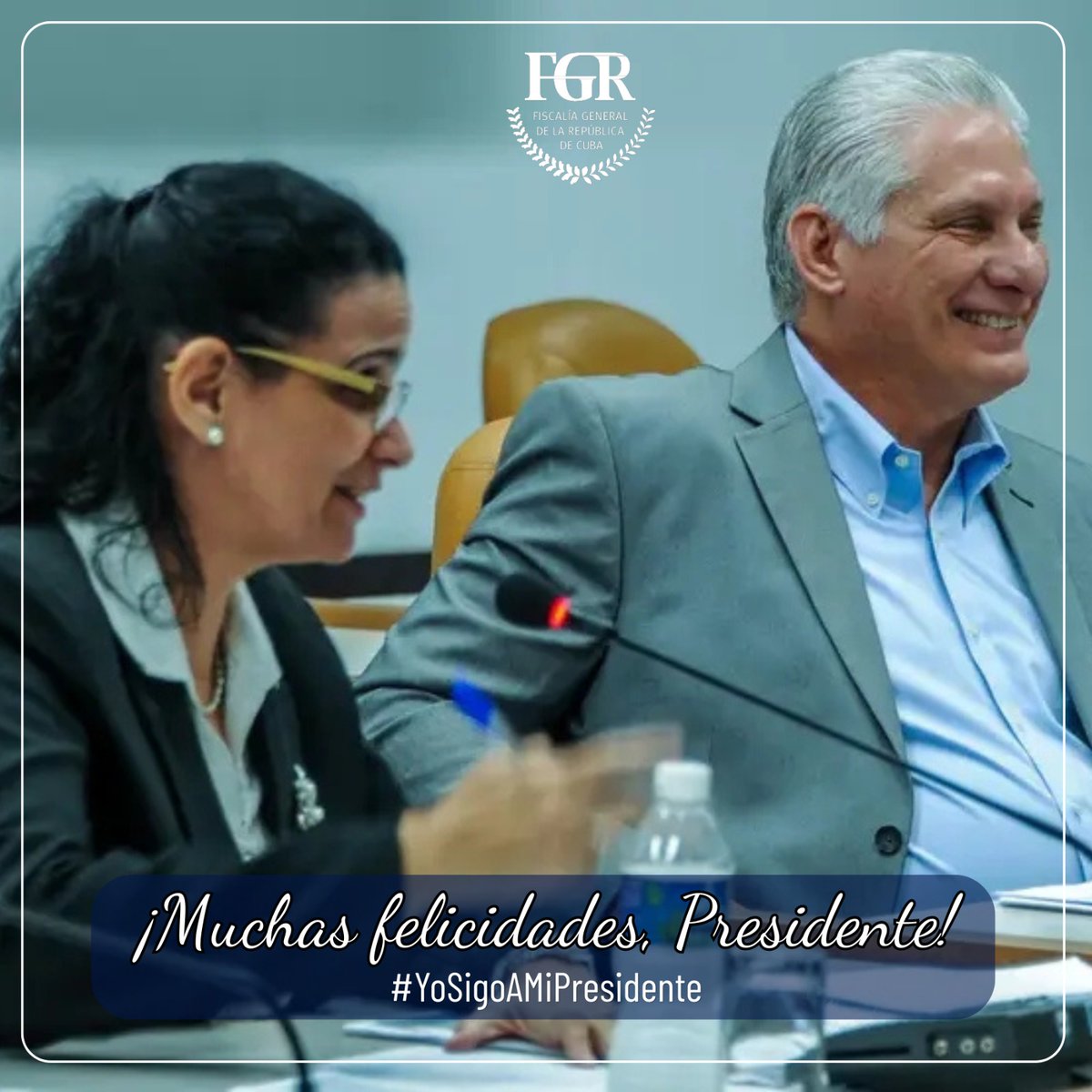 De su ejemplo, de su amor a #Cuba y a su gente, de sus profundas convicciones martianas y fidelistas, y de su vocación de justicia social, aprendemos todos los días.

¡Muchas felicidades, Presidente! Seguimos, haciendo Revolución. 

#YoSigoAMiPresidente