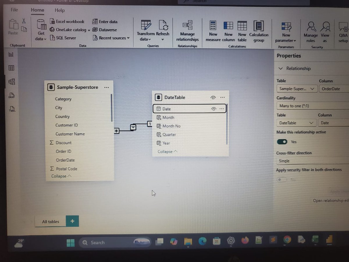 Jonadafe's tweet photo. Building out a Sales Analytics Dashboard in Power BI from scratch. We're talking data modeling, DAX measures, date tables, relationships, and full report visuals — all coming together.

More updates coming soon. 🔥

#PowerBI #DataAnalytics #BusinessIntelligence https://t.co/PIvmydND2m