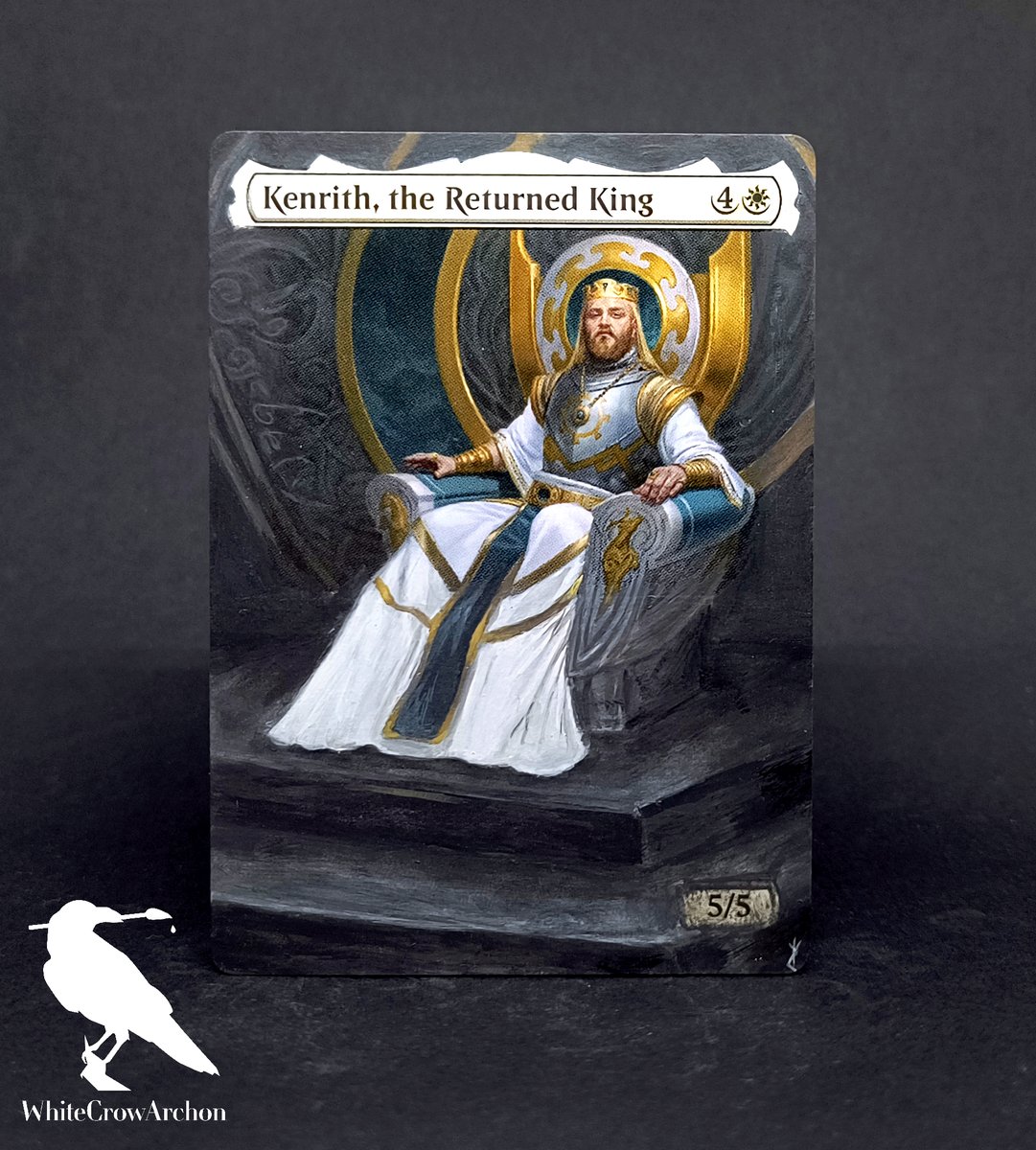 ArchonCrow's tweet image. Kenrith, the Returned King Full Art Alter. Another full art I worked recently, I hope you like it :) #mtg #mtgalter