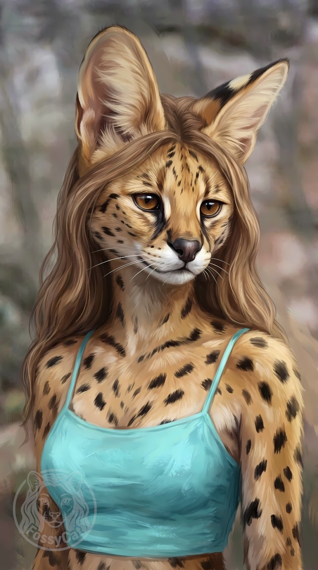 Soulful Serval Lass Portrait