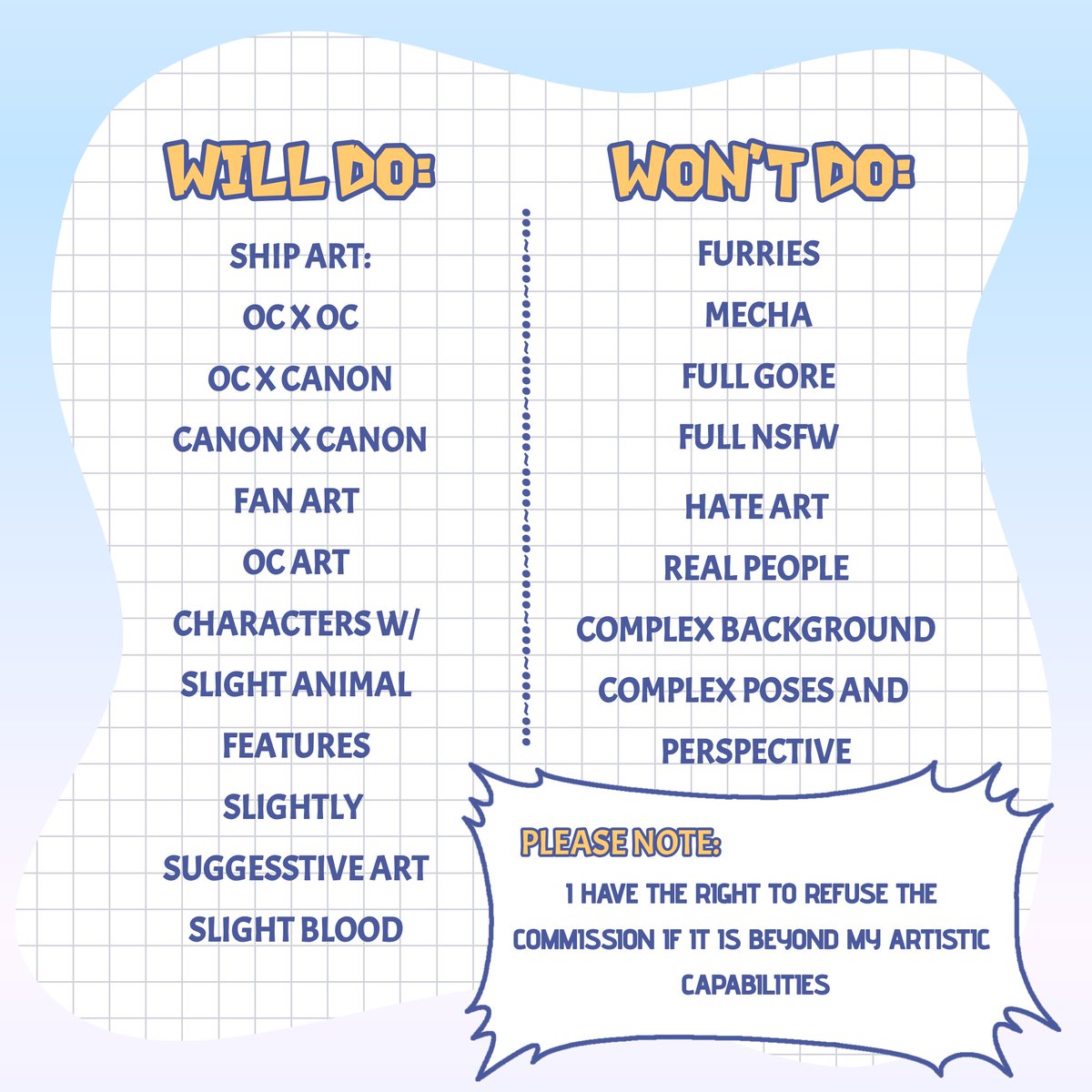 jelly_ies_'s tweet photo. Helloo! I'm currently opening art c☆mms! There are 3 slots open check out my SP for more info✨! Likes and RTs are very much appreciated☺️💖 https://t.co/asYEzjJtVR