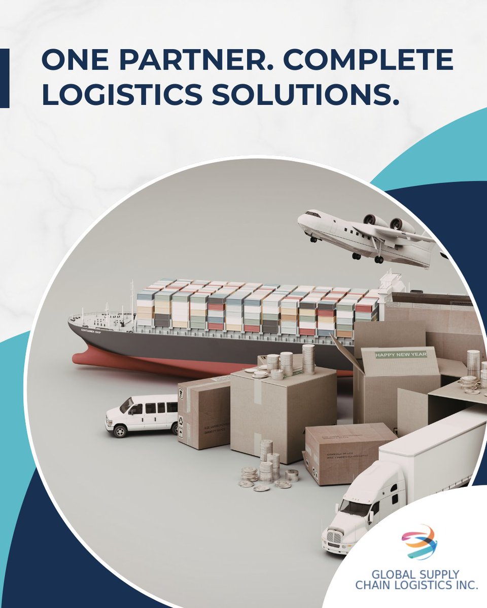 GSCLCanada's tweet image. Elevate your supply chain with Global Supply Chain Logistics Inc.—your partner for integrated logistics, efficient freight management, and seamless distribution. Trust the experts. Visit globalscl.ca #SmartLogistics #BusinessSolutions