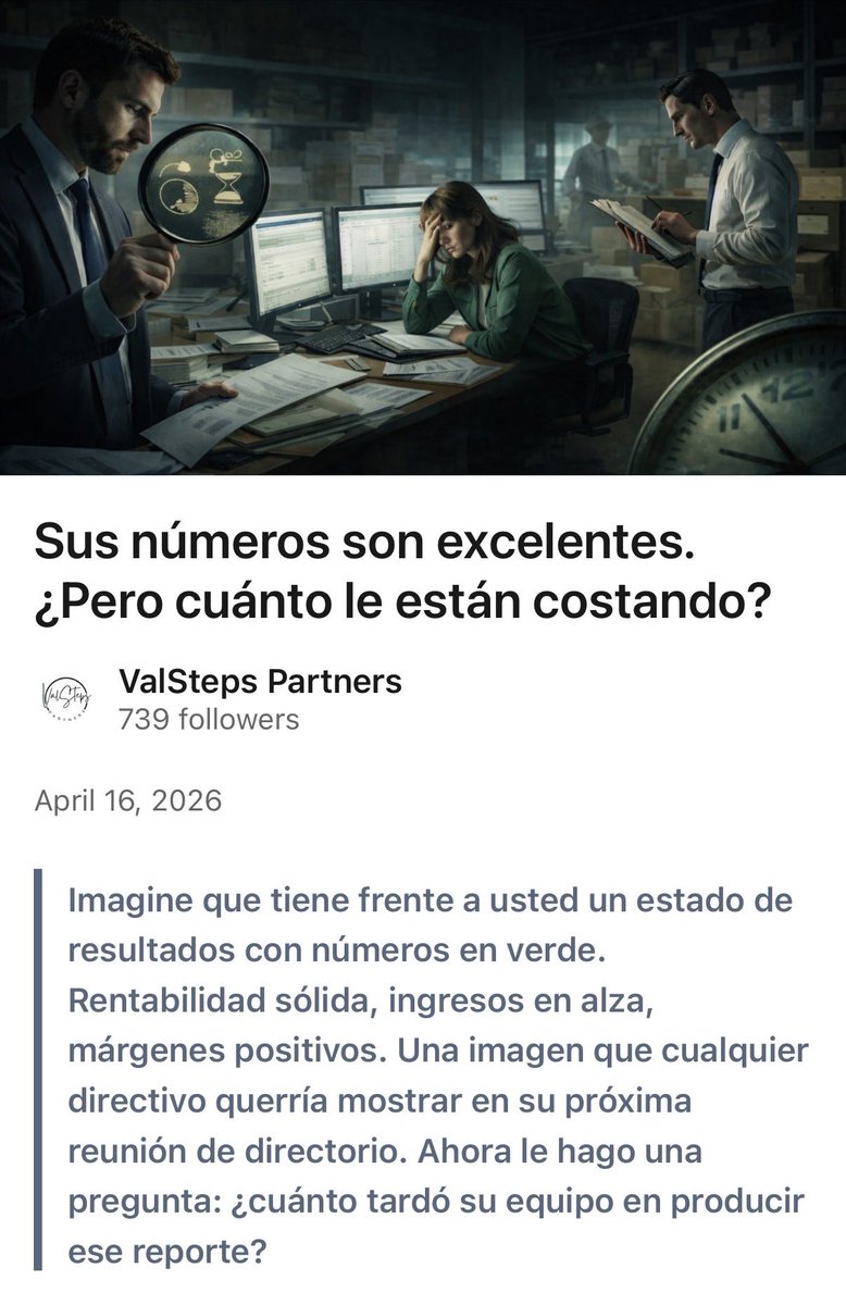 ValStepsP's tweet photo. Detrás de muchos negocios hay oportunidades de eficiencia: decisiones que pueden acelerarse y talento que puede enfocarse en lo que realmente genera valor. La diferencia no está en trabajar más, sino en trabajar mejor.

https://t.co/WKeiSoVL2D

#RiskManagement #Innovation #AI https://t.co/Pxgb2Hee6c