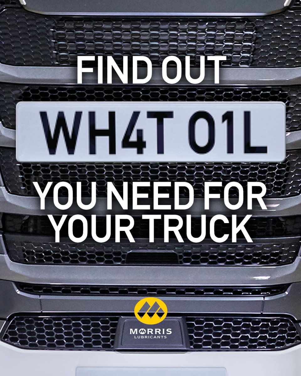 Morrisoil's tweet image. Do you know what oil you need for your commercial vehicle?

With Morris Lubricants' online lubricant lookup tool, WhatOil, you can find the oil you need instantly!

Click here to discover what oils you need for your fleet: whatoildoineed.com

#oilfinder | #cv | #fleet
