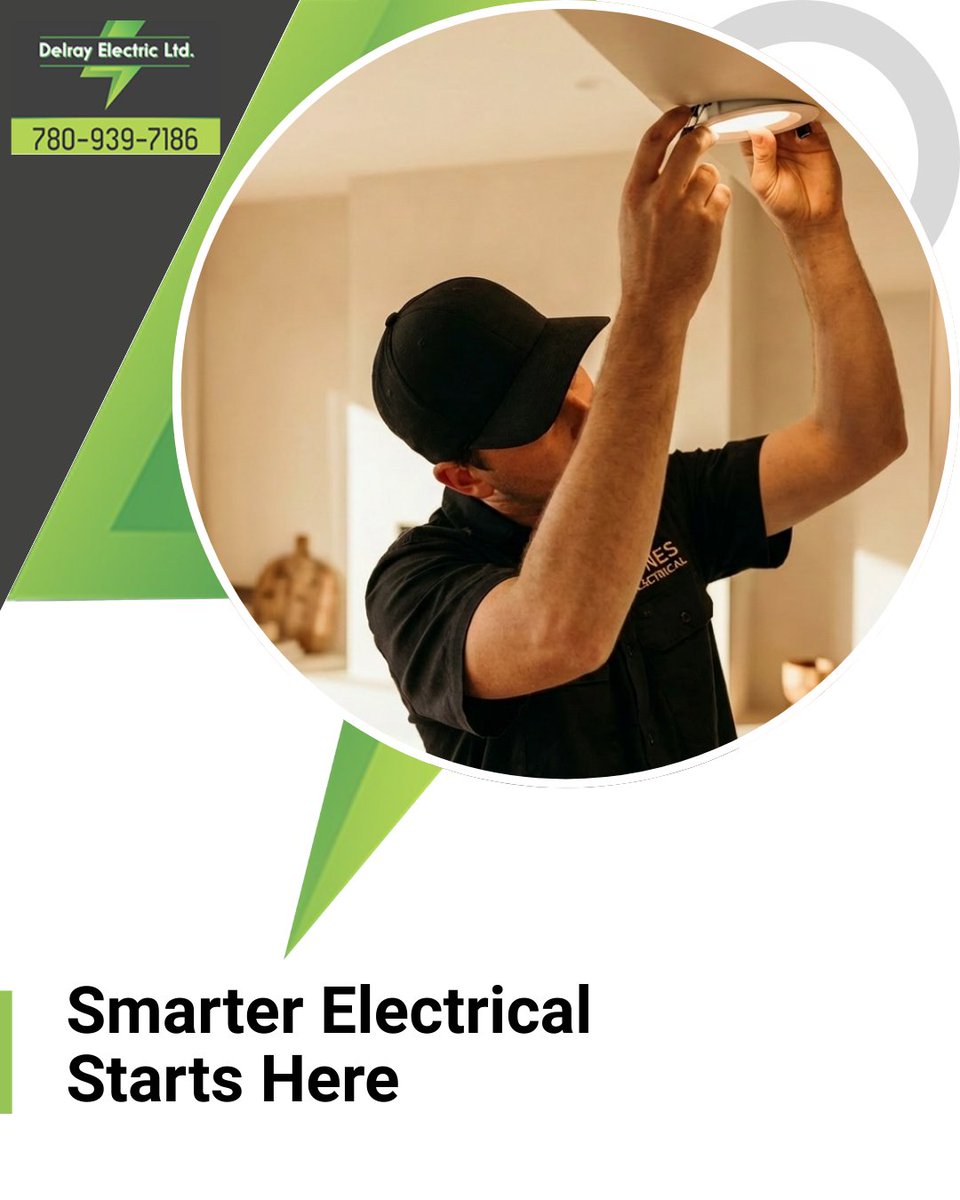 DelrayLtd's tweet image. Maximize your electrical system’s performance with smart upgrades from Delray Electric Ltd. Enjoy improved reliability, efficiency, and sustainable solutions for your home or business. Discover more: delrayelectric.ca #EnergyEfficiency #MorinvilleElectrician #Edmonton