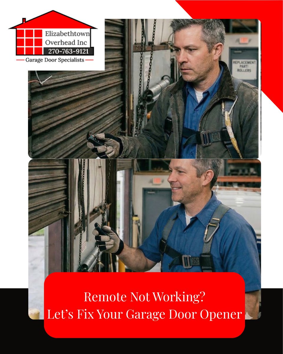 EtownOverhead's tweet image. Garage door opener not responding? Our experts quickly diagnose and repair issues with remotes, wiring, or components—restoring reliable access. Call 270-763-9121 or visit etowndoor.com. #GarageDoorOpener #GarageDoorService