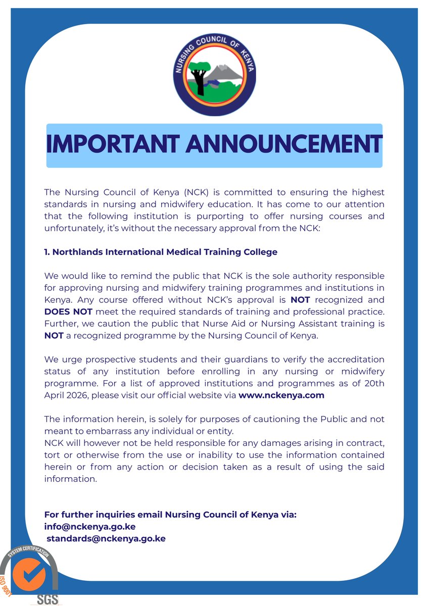 Nursing Council of Kenya tweet media