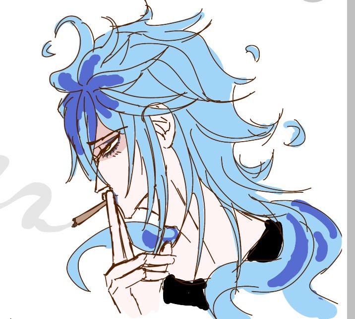 dreamy_melo's tweet photo. happy 420 i drew idia smoking a joint https://t.co/puBy3iPfLY