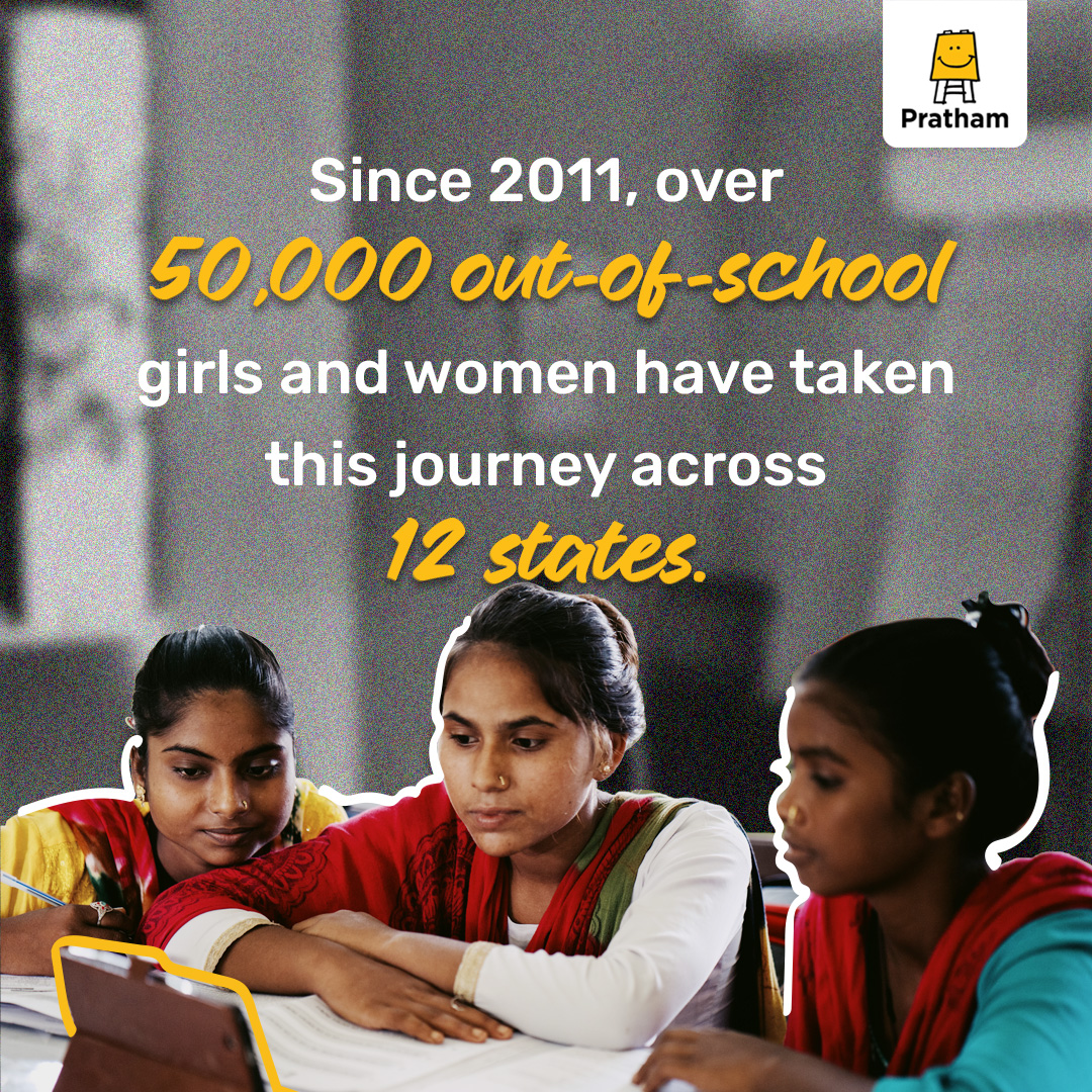 Pratham_India's tweet image. Onto their second chance, out-of-school women &amp;amp; girls are deciding that their learning path has just begun once again. The Pratham-Jameel Second Chance programme enables these women to complete Grade 10, opening pathways to further #learning, skilling &amp;amp; livelihood opportunities.