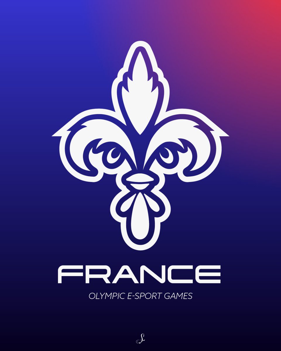 safish_eye's tweet image. Ma dernière réalisation : un logo fictif pour la bataille de logo de @BaloPrisonnier 
Le but ? 
➡️ Créer un logo pour représenter l’équipe de France au jeux olympiques d’e-sport. 

#graphiste #logo