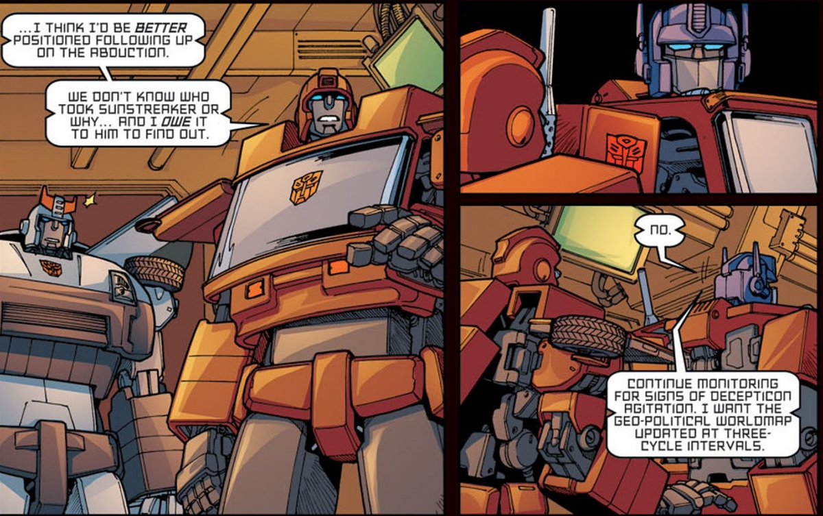 morphtodennis's tweet image. OMG I FORGOT THIS
Oppy was so done

#Transformers #OptimusPrime #Ironhide #Prowl