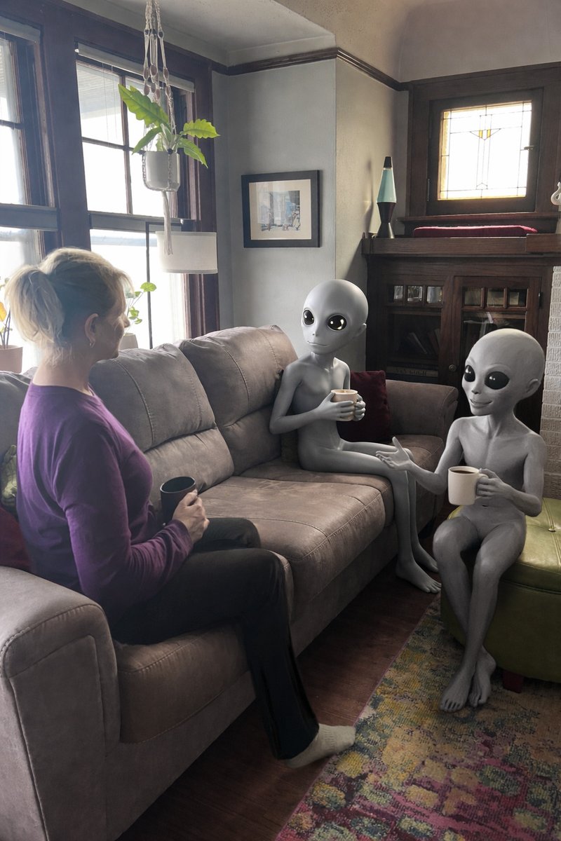 VHaxGirl's tweet image. Met the new neighbors this morning...they seem nice #aliens #ufo