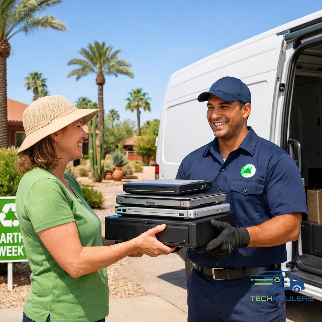 TechHaulers's tweet image. Earth Week is here! 🌎 Small actions lead to a big local impact in AZ, SoCal, and NV. Keep our deserts clean by recycling your old tech. We'll pick it up for FREE! 🚛

Book your pickup now: techhaulers.com

#EarthWeek #Recycle #TechHaulers #AZ