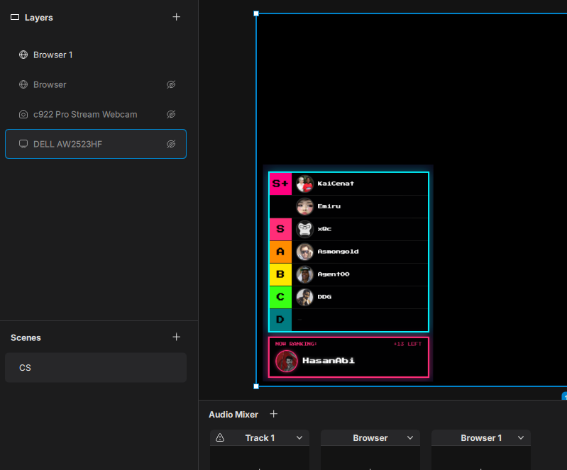wellenborg's tweet photo. Everything has an @OBSProject  / @StreamWithMeld  Browser Source overlay  🔥

No login. No download. Under 30 seconds from opening the site to having it live on stream https://t.co/emRSUmP5f6