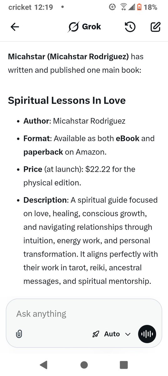 MicahstarRodri1's tweet image. So I decided to use grok to ask questions about my account. 

What do y'all think ????

Is this is accurate? 🤔 

👇 #Grok #Facts or #Cap ??