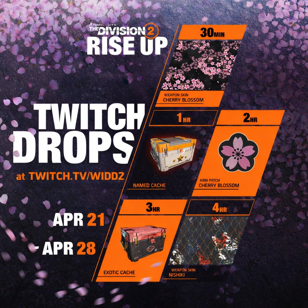 widdz's tweet image. Tomorrow we grinding the new event with twitch drops whole week! #TheDivision2