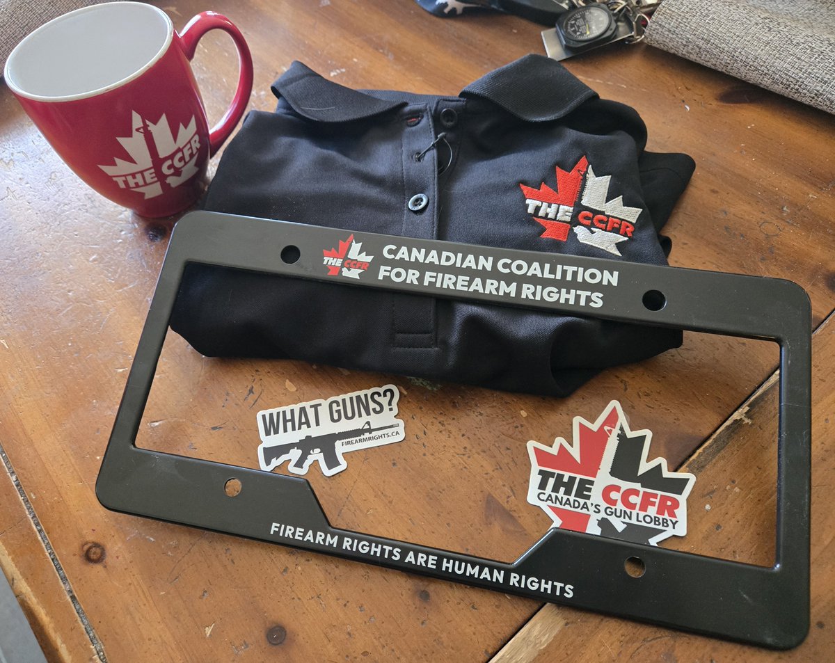 1CanadianPilot's tweet photo. Always love when new merch shows up!! ๐ฅ๐ฅ๐ฅ๐ฅ
@CCFR_CCDAF
Looking forward esp to that licence plate cover! ๐ช๐ช
#bistromug
#licenceplate
#guns
#polostyle
#firearmrights
#whatguns
#ccfr https://t.co/5MeKrgDXca