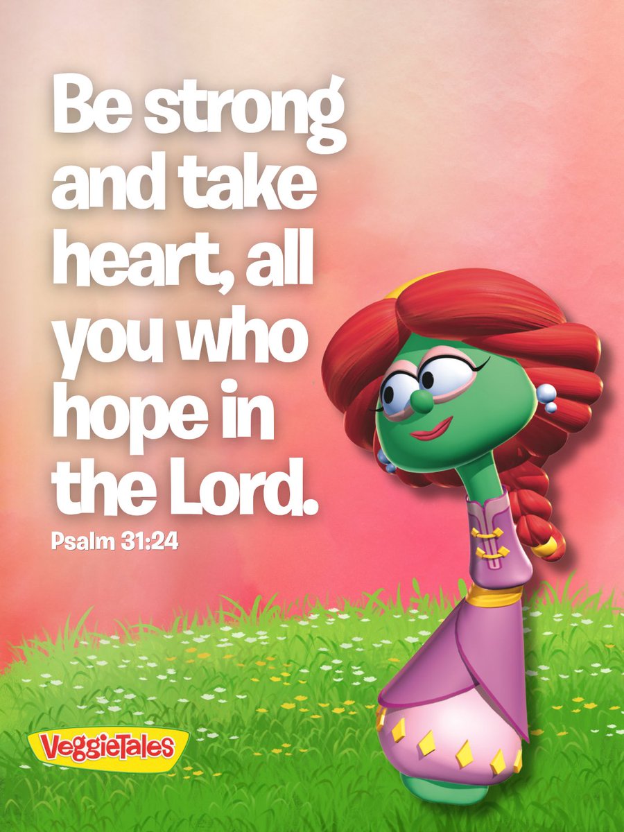 VeggieTales's tweet image. Strength isn’t found in circumstances, it’s found in where you place your hope. And hope in Him never disappoints. 🤍

#VeggieTales #Encouragement #Hope #BibleVerse