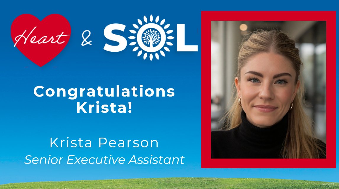 SunOpta's tweet photo. Senior Executive Assistant Krista Pearson anticipates needs, builds strong teams and keeps our EPIC headquarters organization running seamlessly. Congratulations on your Heart &amp; Sol Award! #SunOptaProud #Award #FoodInnovation https://t.co/eGu7cFWyIE