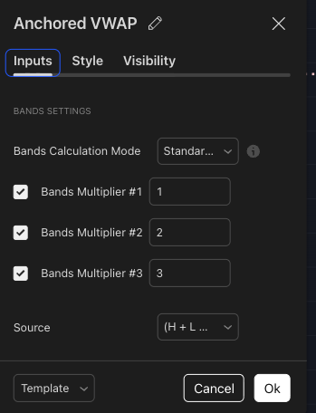 Emmonspired's tweet photo. I just discovered, in TopstepX the AnchoredVWAP supports Upper/Lower VWAP bands now! 💥 Boom. @topstep #fastmarkets Be sure to enable the Bands in the Inputs tab. Been waiting for this to come to ProjectX. 🍻 @VWAPGeorge @ItsCoachJay @MichaelPatak https://t.co/EixgfEAX6V
