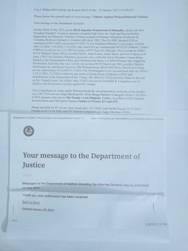 LisaJWilbur's tweet image. @USAO_SDFL 
2/3
My IG Day PM 411 email to @TheJusticeDept 
AG Pam Bondi mishandling of Epstein intimidated me. I fear @GavinNewsom Gestapo. 5.4.2025 #ConfirmEdMartin Senator emails- Reported to #DOJ online since 11.30.2025 possible links #SeditiousSix #Riots