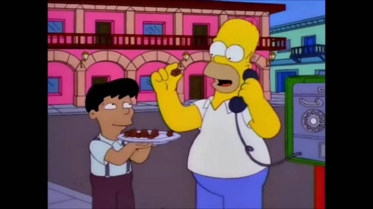 ginorenni's tweet photo. "¡Ay, te va a encantar Argentina, Marge! ¡Hay asado por todos lados! 

Es carne de burro!

Chiquillo bromista!" https://t.co/vHLgx8whWJ
