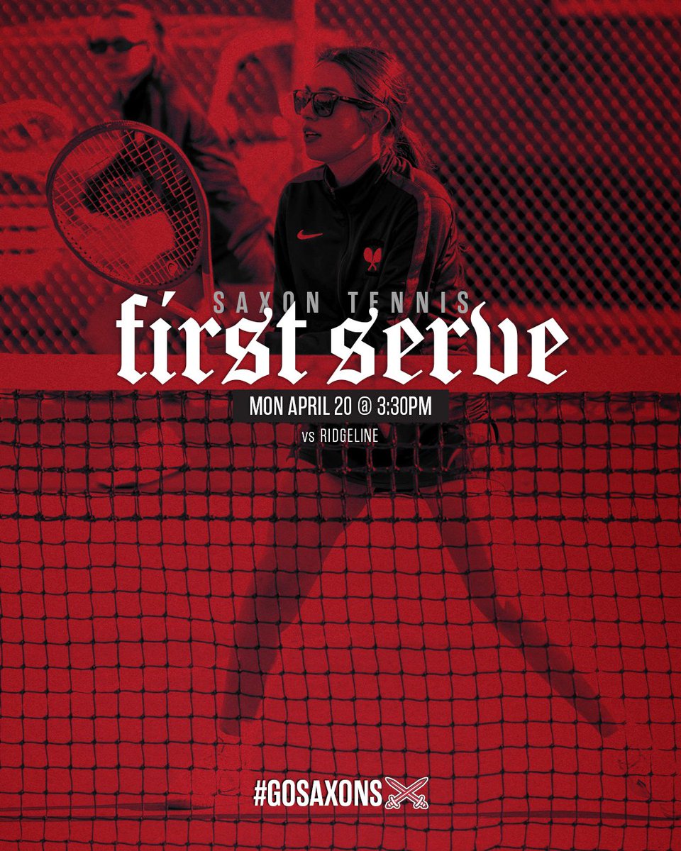 saxonsathletics's tweet image. Saxon Girls' 🎾 hosts Ridgeline today (4/20) on the Ferris Courts at 3:30PM!

#spokane #tennis #gosaxons⚔️