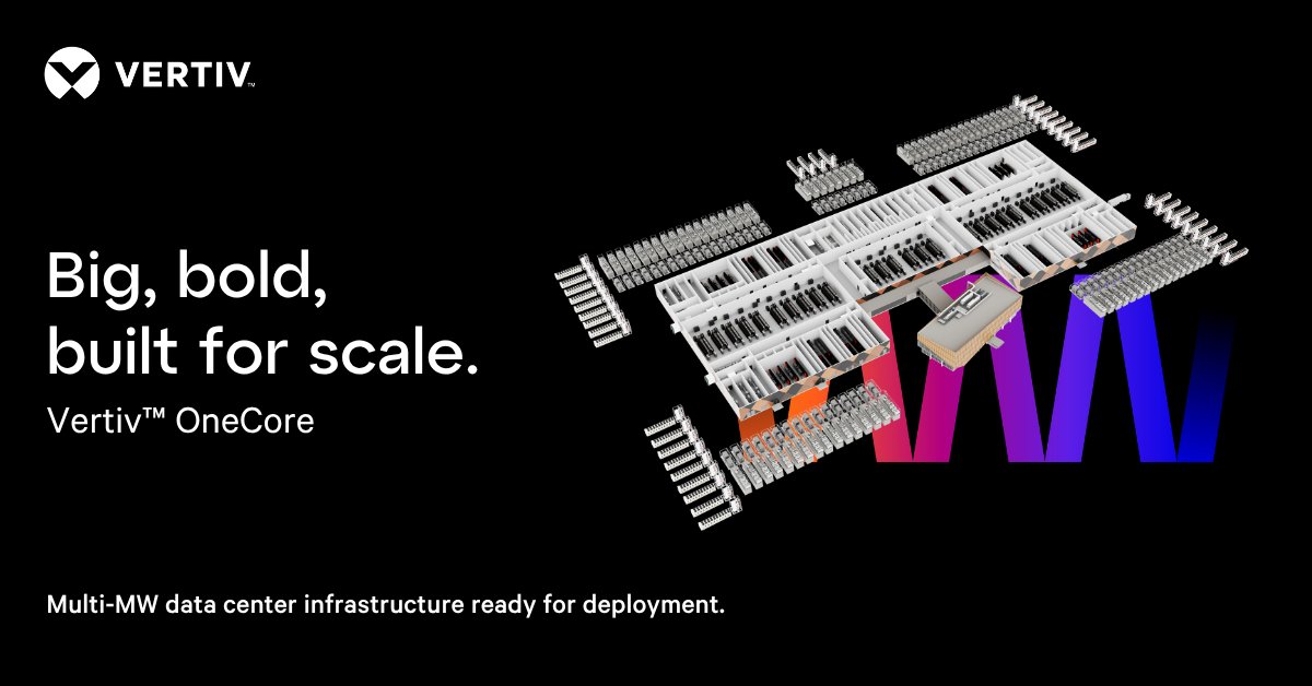 Vertiv_Matt's tweet image. Vertiv™ OneCore provides prefabricated building blocks that support both indoor and outdoor deployments and scale from 10 MW to 250 MW+, enabling repeatable builds to meet data center needs while maintaining a consistent architecture. ms.spr.ly/6017vB23l

#AI
