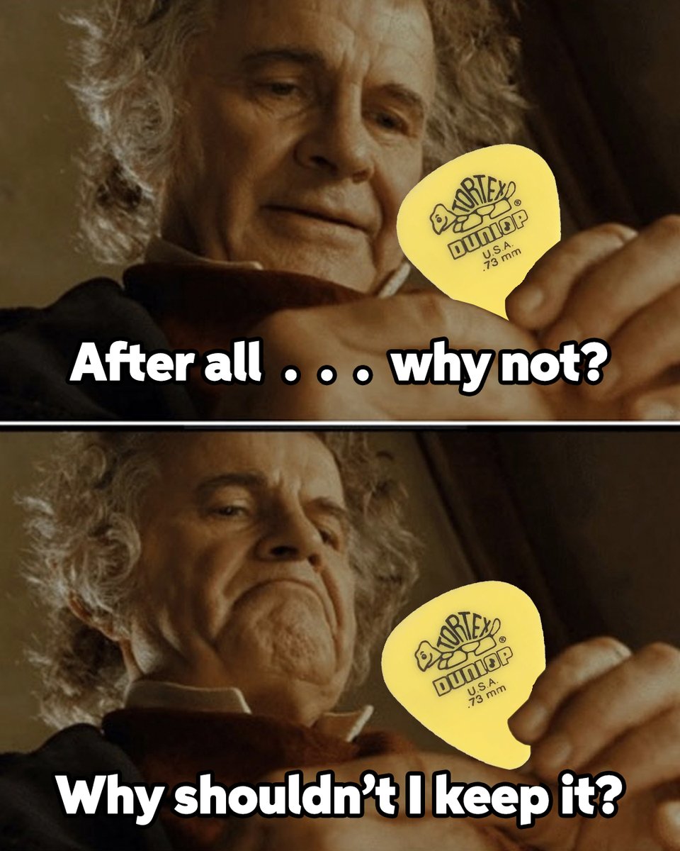 SweetwaterSound's tweet image. My precious . . . guitar pick 👀
#musician #musicgear #music #lordoftherings @jimdunlopusa