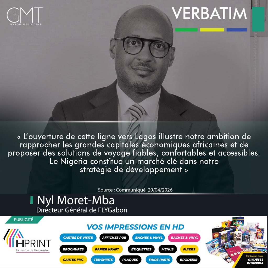 gabonmediatime's tweet image. [#Verbatim] Nyl Moret-Mba : « L’ouverture de cette ligne vers Lagos illustre notre ambition de rapprocher les grandes capitales économiques africaines  »

𝐂𝐨𝐧𝐭𝐚𝐜𝐭𝐞𝐳 𝐥𝐚 𝐫𝐞́𝐝𝐚𝐜𝐭𝐢𝐨𝐧 

📲
066441717  
📞 
011775663

📬
contact@gabonmediatime.com

#GMT
#Gabon