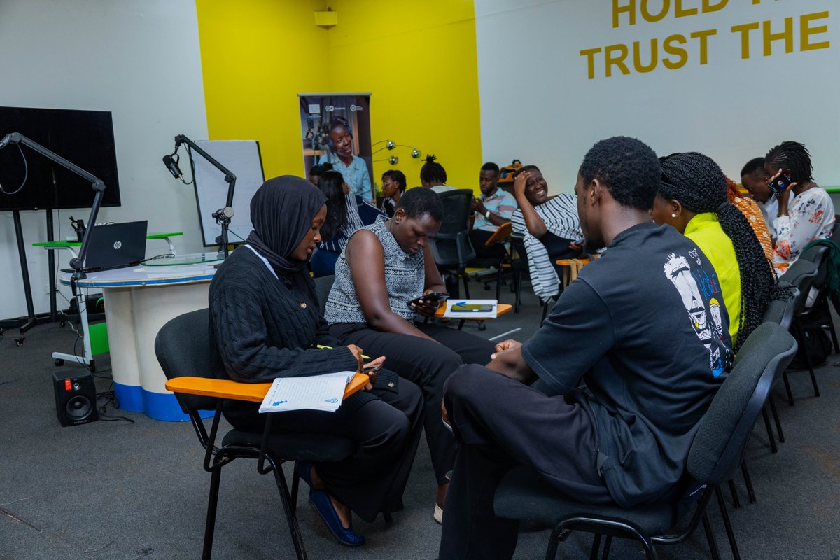 IMChallengeug's tweet photo. Under our radio training week of the 2026 #MediaFellowshipUg, these #nextgenjournalists aren't just learning how to use a microphone.
They're learning how to create content that transforms lives in their society whilst challenging any negative stereotypes about our continent. https://t.co/yB2MFbRFrE