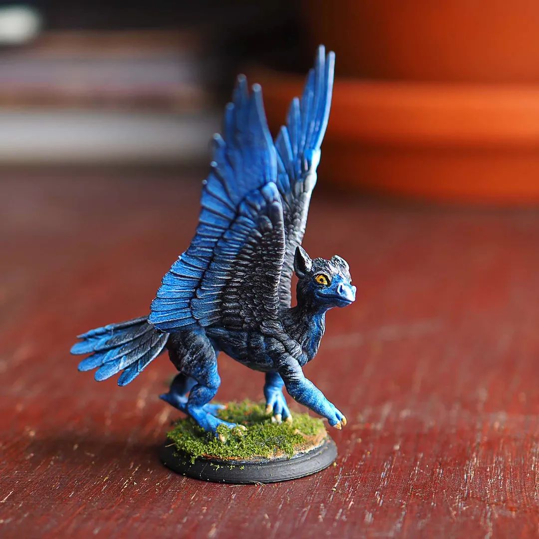 LaLouve3d's tweet image. A painting of a young griffael😊: a creature that is part raven, part dragon. The STL file for 3D printing is available in my April release!
Patreon: patreon.com/lalouve3d
Tribe: myminifactory.com/users/lalouve3…
---
#tabletopgames  #dungeonsanddragons #tabletoprpg #miniature #3dprinting