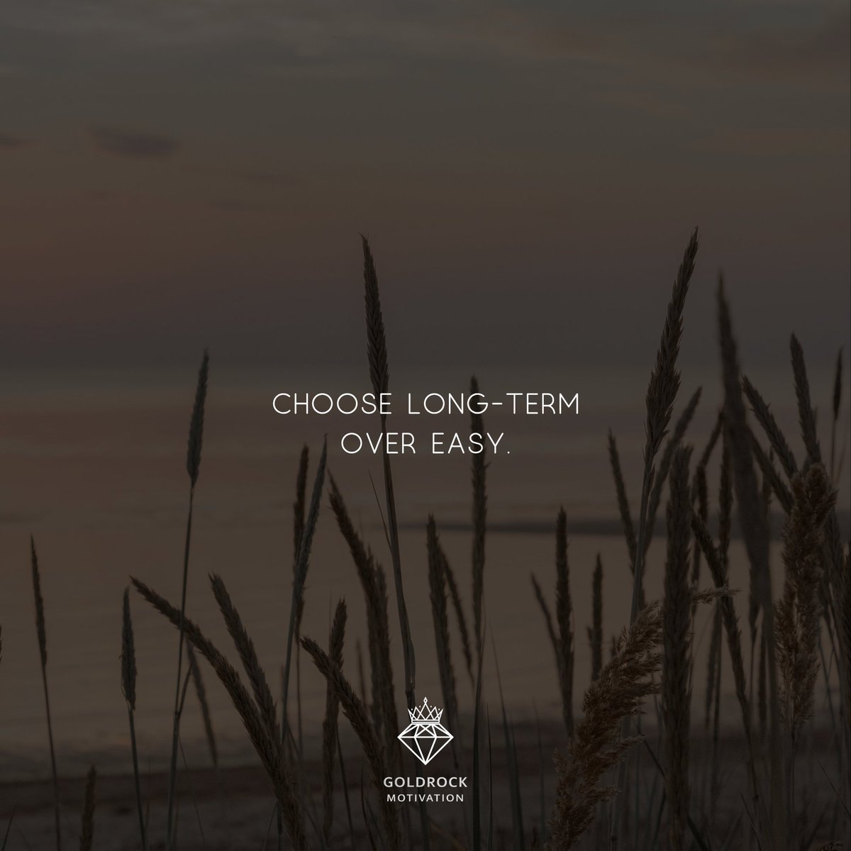 GoldrockM's tweet image. Choose long-term over easy.

#discipline
#selfimprovement
#focus