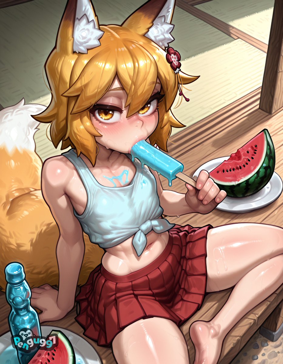 [Request]
People wanted more Senko~
Everyone loves the fluffy tail, but it's got to be hell in the summer heat! I could only imagine!