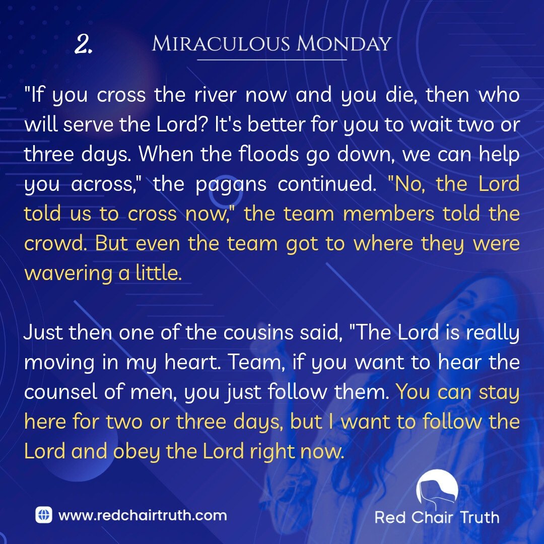 redchairtruth1's tweet image. A flooded river, many warnings, and one decision to obey God now—not later. Sometimes, faith is taking the first step when everyone else says wait.

Don’t miss this Miraculous Monday.

#RedChairTruth #MiraculousMonday #GLHtestimonies #Testimony #Itestify #RCT #ItaUdoh