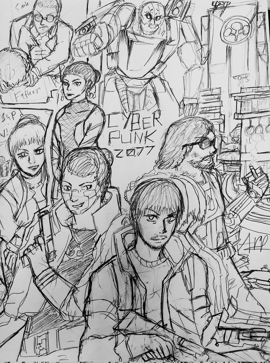 When the heck did I hit a hundred followers 😅 

Thanks for anyone who follows my account 
Hope ya like my art!
#Cyberpunk #Cyberpunk2077 #Cyberpunkfanart #Sketchart