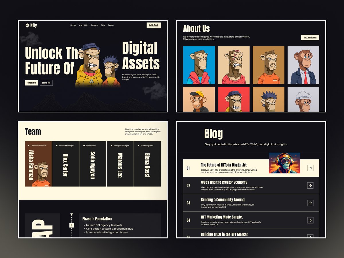 Grooic's tweet image. 🚀 Nfty - NFT Agency Figma Template! ✨

modern UI kit designed for NFT agencies, @crypto startups, and Web3 creators. 

🔗 Link in the Comment Box 👇

#ad #NFT #Web3 #Crypto #Figma #UIDesign