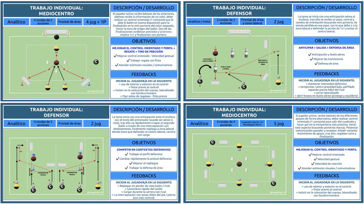 ￼￼📚EBOOK CON 50 EJERCICIOS 

￼￼⚽️TAREAS INDIVIDUALES POR POSICIONES

￼ 👌Trabajos para la mejora individual del futbolista técnica y tácticamente desde su posición. 

✅Trabajos complementarios. ✅Optimizadores.

￼Enlace de descarga:
￼￼ payhip.com/b/Nkq3O